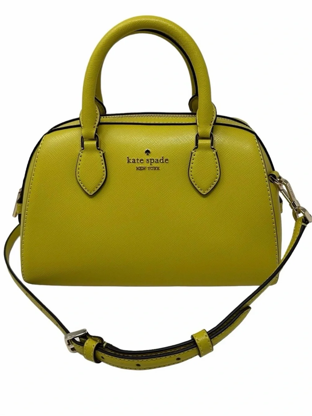 kate spade Yellow Saffiano Leather Dome Satchel